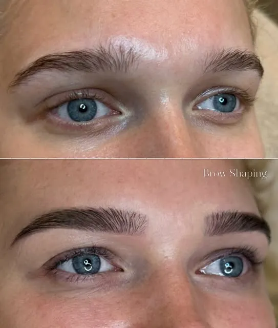 Augenbrauen vorher und nachher nach Brow Shaping